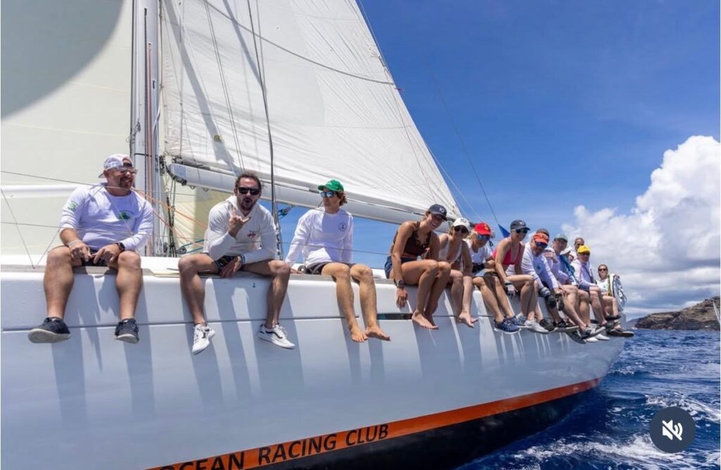First 47.7 Kali - crew on rail warm waters