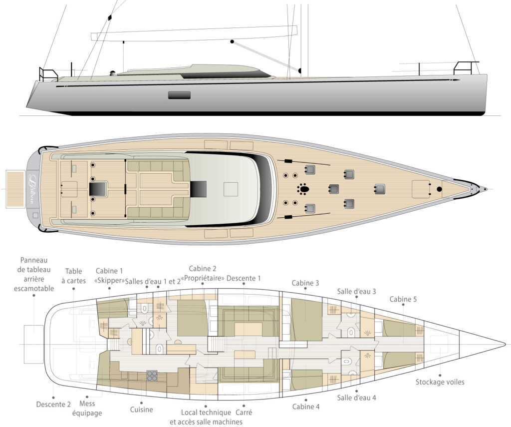 Swan 76 - La Loévie - Interior Layout